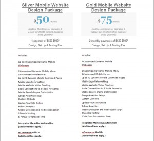 Mobile Website Packages